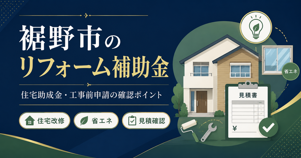 裾野市のリフォーム補助金・住宅助成金ガイド 裾野市のリフォーム補助金・住宅助成金の申請前確認ポイント